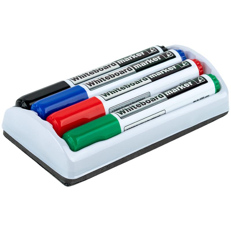 Маркер DELTA BY AXENT D2800 Whiteboard, 4 маркери та магнітний тримач-губка